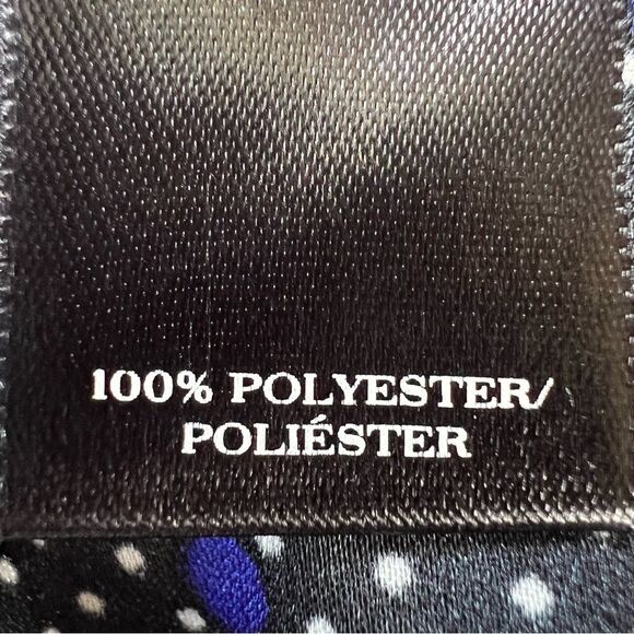 Ann Taylor Asymmetrical Wrap Tie 3/4 Sleeve Black Polka Dot Blouse Top Size 12 - Picture 10 of 11